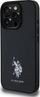 Mbulesë telefoni US Polo për iPhone 15 Pro Max 6.7", lëkurë, e zezë