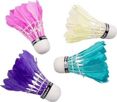Lotka badminton Donnay me pupla, set 5 copë, shumëngjyrëshe