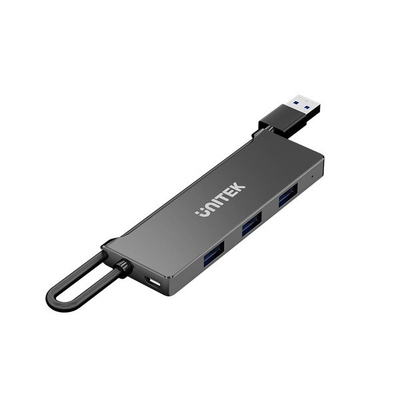 USB хаб Unitek USB-A, 4 порти, 5 Gbps, црн