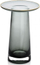 Vazo dekorative Mondex Serena, qelq, gri e errët me buzë të arta