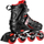 Patina inline për kalamaj Nils Extreme Cypher NA18811A, me numër të rregullueshëm 29-33, me rrota PU, të zeza me të kuqe