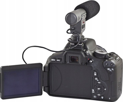 Mikrofon për kamera JJC Mic-1, electret condenser, kardioid, i zi