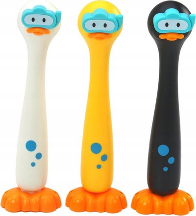 Lodër me ujë Leantoys Diving Ducks, set me 3 copa, për banjo dhe pishinë, shumëngjyrëshe