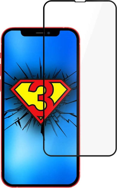 Xham mbrojtës 3MK HardGlass Max Lite për Apple iPhone 13 Pro, 0.3mm, i zi