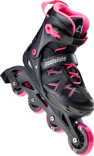 Patina inline Coolslide Nachos YG Jr, ABEC-7, për kalamaj deri 60 kg, rozë me të zezë