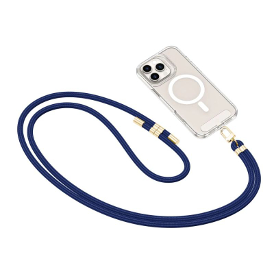 Rrip telefoni Tech-Protect C7S Rope Crossbody, litar i rregullueshëm për qafë edhe supe, blu navy