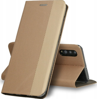 Kapak libri Vennus Sensitive për Xiaomi Redmi 13C, me magnet, me xhep karte, ngjyrë gold