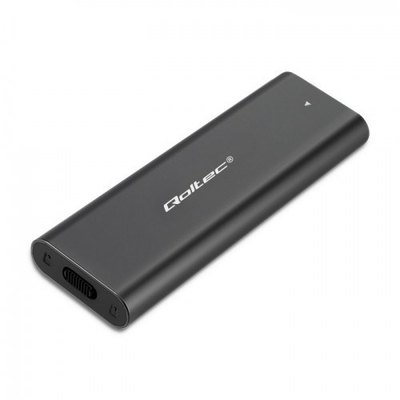 Kuti eksternale për SSD Qoltec 50311, M.2 SATA, USB Type C, e zezë