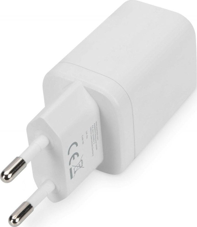 Karikues muror Digitus USB, 30W, 1x USB C PD, 1x USB A QC, i bardhë