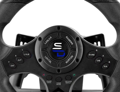 Timon lojërash Subsonic SA5426 NG, me pedale, 180°, i zi