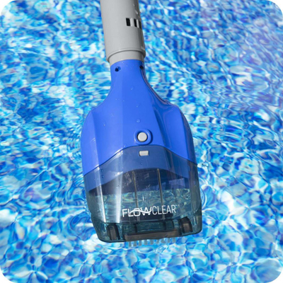 Pastrues pishine Bestway Flowclear AquaTech, pa kabllo, shtang teleskopike 70 150 cm, blu e gri