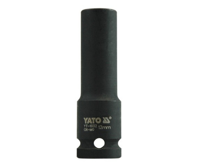 Kokë çelësi goditëse YATO YT-1032, 12mm, 1/2", e zezë