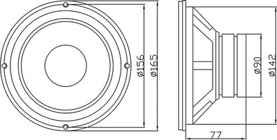 Subwoofer makine Blow GDN 9535, 6.5", 8 Ohm, i zi
