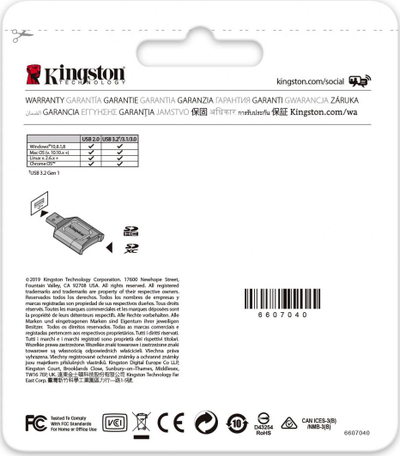 Lexues Kingston MobileLite Plus MLP, nga USB 3.1 në SD