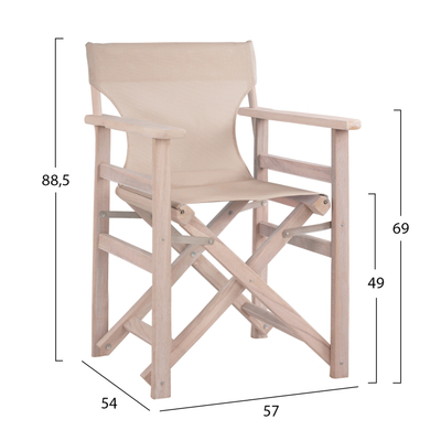 Karrige profesionale Limnos PVC krem (HM10453.60), bardhë