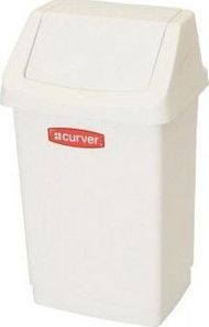 Kosh mbeturinash Curver Click 9L, plastikë, i bardhë