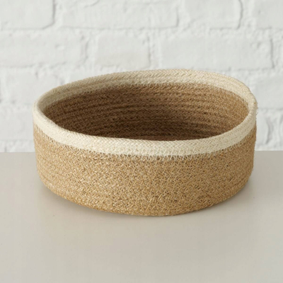 Set shportash dekorative Boltze Cunas, 3 copë, prej jute, ngjyrë kafe