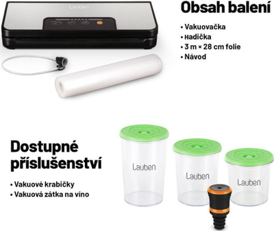 Aparat vakumimi Lauben Vacuum Sealer 60SB, 110W, gjerësi 30 cm, i zi