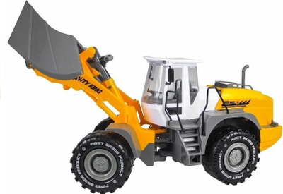 Lodër buldozer plastik Leantoys, madhësi e madhe, me drive, shumëngjyrëshe