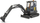 Lodër eskavator Bruder Volvo ECR40, shkallë 1:16, plastikë ABS, gri