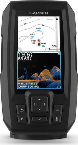 Fishfinder Garmin Striker Vivid 4cv, GPS, трансдуктер GT20 TM, црн