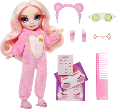 Kukull Rainbow High Junior High Bella, 23 cm, set pizhamesh, rozë