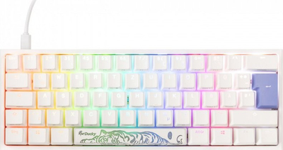 Tastierë gaming Ducky One 2 Pro Mini White Edition, mekanike Cherry MX Blue, RGB, e bardhë