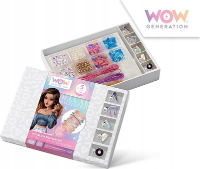 Set kreativ WOW Generation Kids Euroswan Deluxe, 5 charms metalikë për byzylykë, shumëngjyrëshe