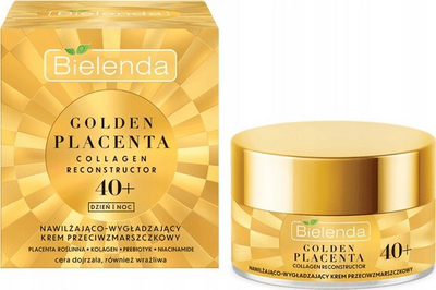 Krem fytyre Bielenda Golden Placenta 40+, hidratues dhe kundër rrudhave, ditë dhe natë, 50ml