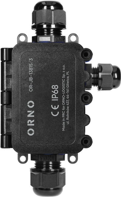 Kuti lidhëse sipërfaqësore Heavy-duty IP68, 0.75-4mm², 2 porta M20 1 portë M16, e zezë