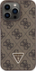 Mbulesë telefoni Guess GUHCP13LP4TDSCPW për iPhone 13 13 Pro, hardcase me varëse crossbody, 4G Metal Logo, kafe