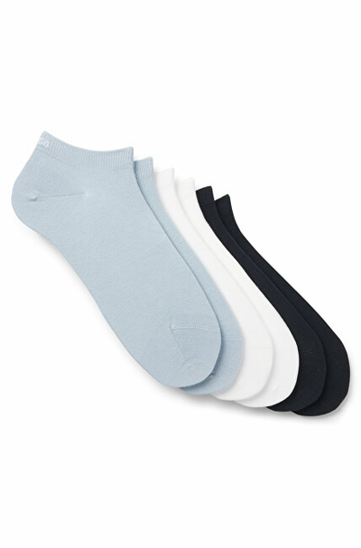 Set çorapesh për meshkuj HUGO BOSS mHB1376, 6 palë, të bardha/kaltra/zeza