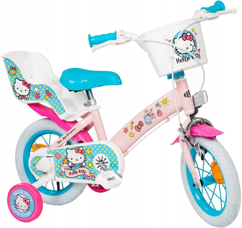 Biçikletë fëmijësh Hello Kitty 12", frena daulle, rozë