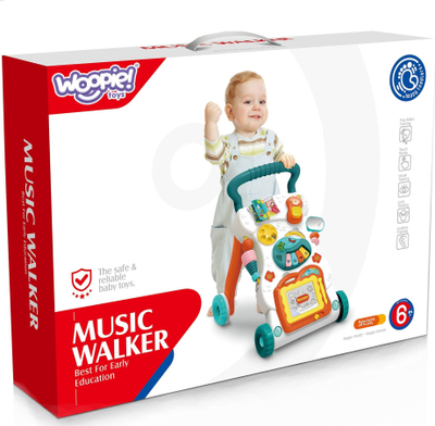Ecjak për bebe Woopie Music Walker, interaktiv kundër rrëshqitjes, me drita edhe muzikë, shumëngjyrësh