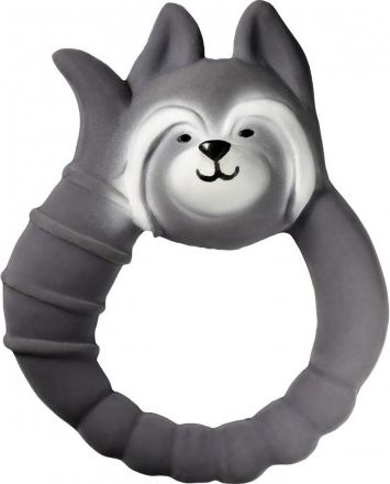 Unazë për dhëmbë Natruba Teething Ring, gome natyrale, për foshnje, gri