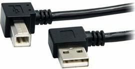 Kabllo USB Tecline Fröhlich Walter 39902403, USB A në USB B, 3 m, me kënd 90°