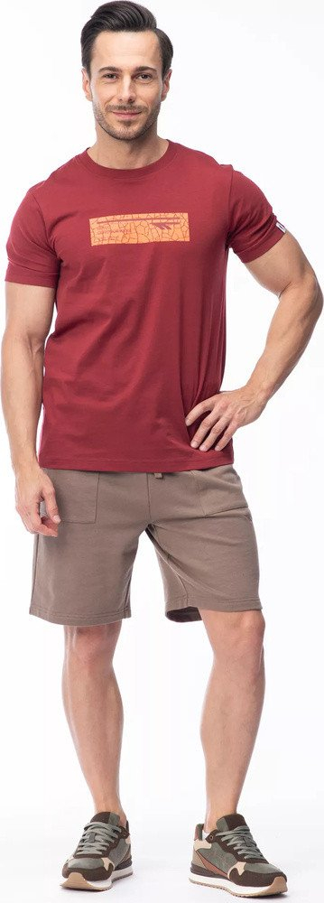 Bluza për meshkuj HAMILONI, mëngë të shkurtra, 100% pambuk, e bardhë