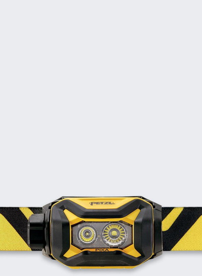 Llambë koke Petzl PIXA E120AA00, 450 lumens, IP68, e zezë me të verdhë