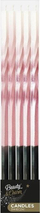 Qirinj ditlindje ALBI Ombre Pink, 15 cm, set me 5 copë, rozë