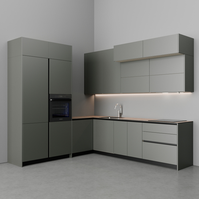 Kuzhinë IMMIGRAND SYSTEMS, Këndore, Techno Grey