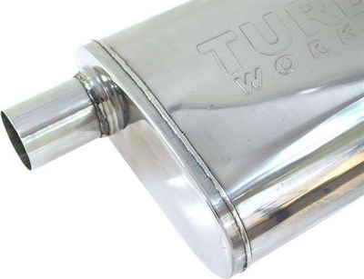 Silenciator qendror TurboWorks LT 409SS, 57mm, çelik inox, ngjyrë argjendi