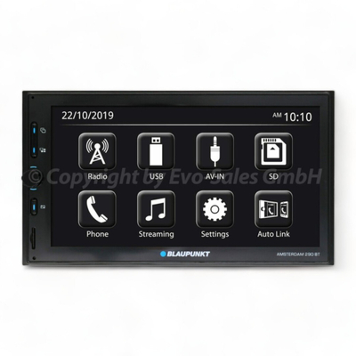 Radio Makine me Ekran Prekje (Touch) 6.8", Bluetooth dhe USB BLAUPUNKT AMSTERDAM 290BT