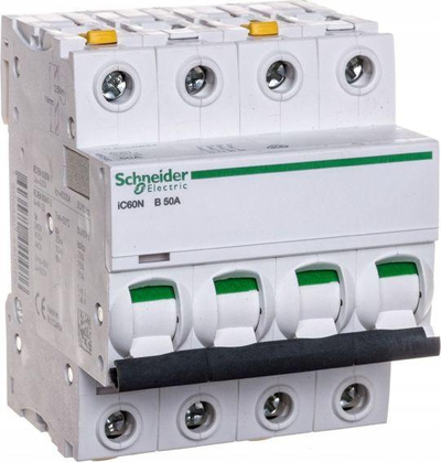Ndërprerës i qarkut Schneider Electric, 50 A, 6kA, IP20