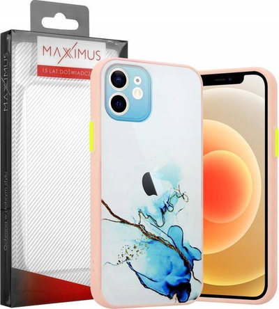 Kapak telefoni Maxximus MX Aquarelle për iPhone X XS, plastik, blu e bardhë