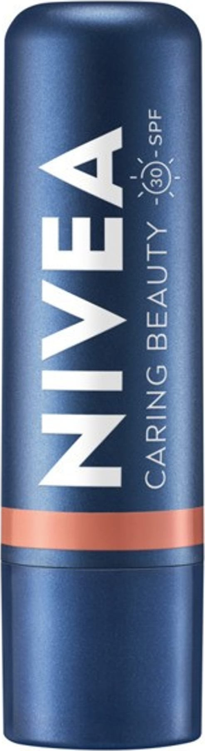 Balsam buzësh Nivea Caring Beauty 3n1 Nude, hidratues, 4.8g, nude