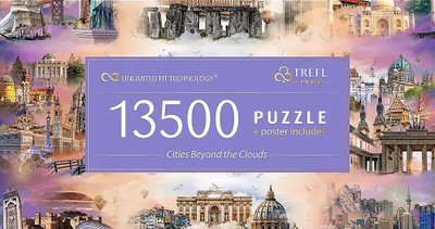 Puzzle Trefl Prime Cities Beyond the Clouds, 13 500 copa, set 9x1500, shumëngjyrësh
