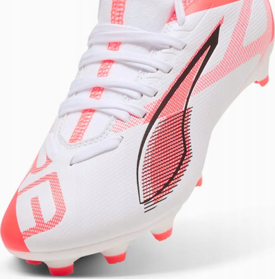 Këpucë futbolli Puma Ultra 5 Match FG MG Jr 108167-01, për kalamaj, e bardhë