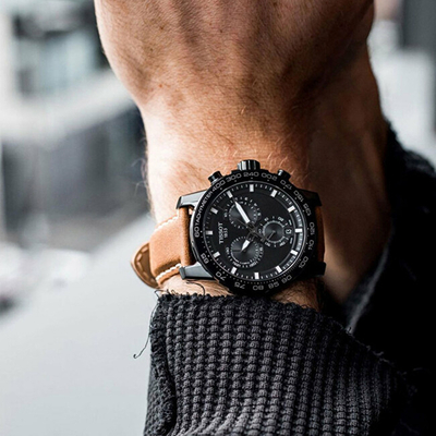 Orë dore për meshkuj Tissot Supersport Chrono 2020, e kaftë