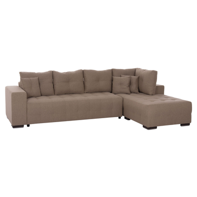 Divan këndor Trendston HM3302.03R, me hapësirë depozitimi, shndërrohet në krevat, bezhë
