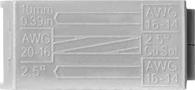 Lidhës drite Orno OR-SZ-8015, 2x0.5-2.5mm², 24A 450V, gri
